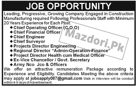 Private Jobs in Lahore 