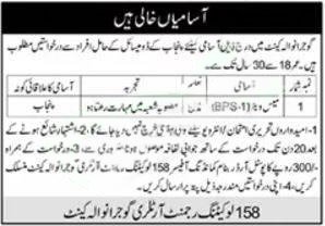 Pakistan Army Civilian Jobs