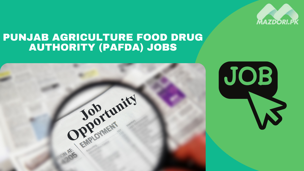 Punjab Agriculture Food Drug Authority (PAFDA) Jobs