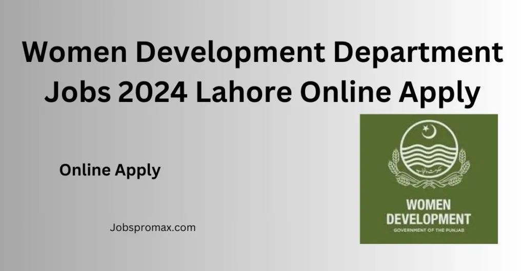 Women Development Department Jobs 2025