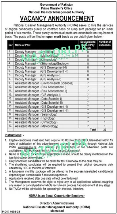 NDMA Jobs