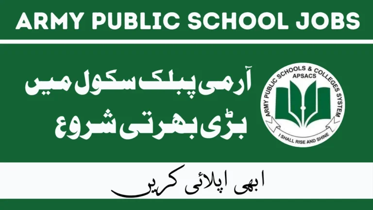 Army Public School Jobs in Pasrur Garrison January 2025