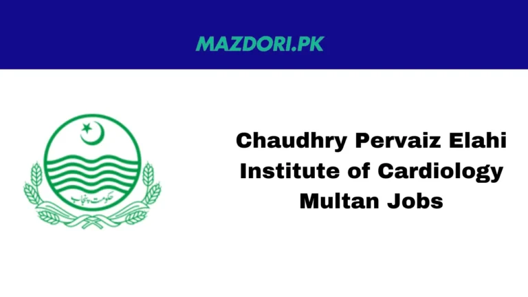 Chaudhry Pervaiz Elahi Institute of Cardiology Multan Jobs