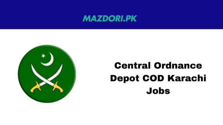 Central Ordnance Depot COD Karachi Jobs