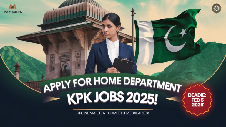 Apply for Home Department KPK Jobs 2025 Online via ETEA