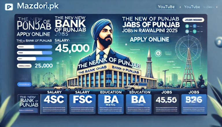 The New Bank of Punjab Jobs in Rawalpindi 2025 Apply Online