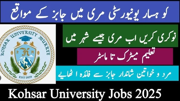 Kohsar University Murree Jobs 2025