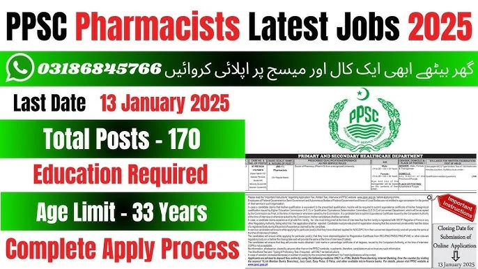 Pharmacists Jobs In Peshawar January 2025