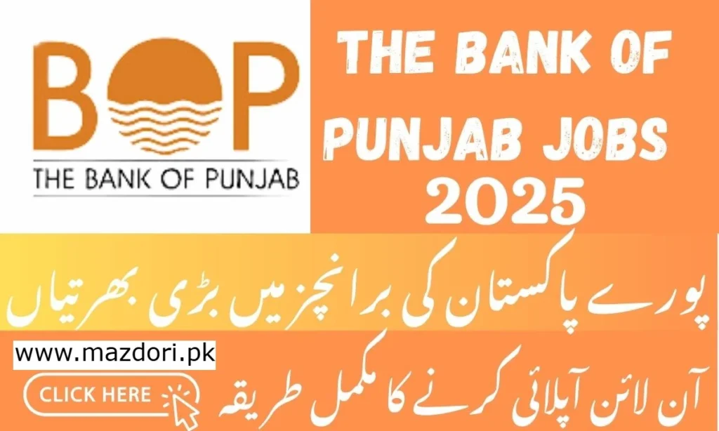 Latest Jobs in Bank of Punjab 2025