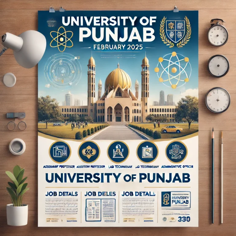 University of Punjab Jobs in Lahore February 2025