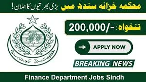 Finance Department Jobs in Sindh February 2025 Advertisement