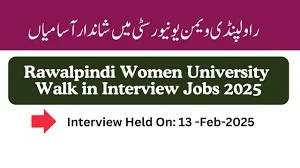 Rawalpindi Women University Jobs February 2025 Walk-In Interview