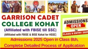 Cadet College Kohat Jobs 2025