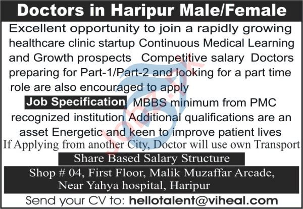 Healthcare Center Medical Post Jobs In Haripur