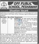 Latest OPF Public School Teaching Jobs In Peshawar