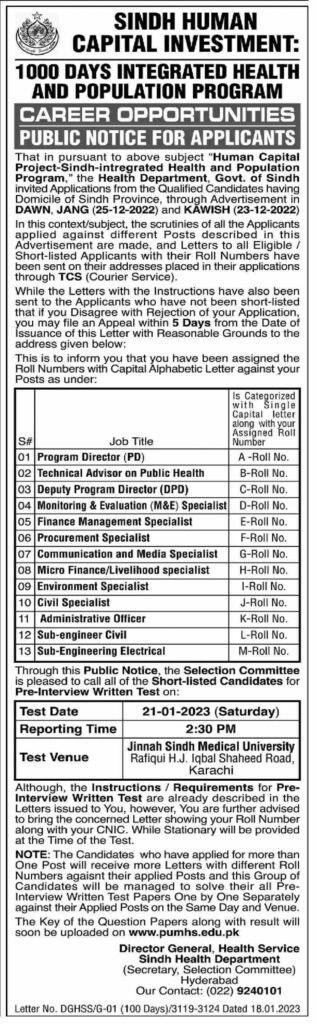 Latest Sindh Human Capital Investment Management Jobs