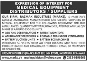 Razmak Industries Distributor & Supplier Jobs In Peshawar