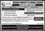 Government Jobs At National University of Medical Sciences