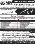 Latest Jobs At ASA Pakistan Limited In Lahore Pakistan