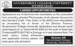 Hyderabad Government College University Latest Jobs