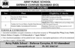Government Latest Jobs At Army Public School APS Islamabad