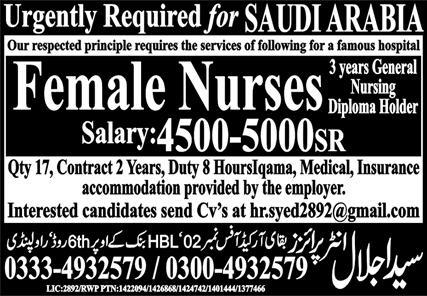 Syed Ajlal Enterprises Medical Jobs In Madina Saudi Arabia