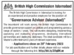 Federal Govt Jobs At British High Commission Islamabad