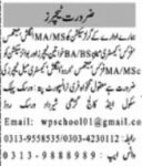Teaching Jobs At Warsak Public School and College Peshawar