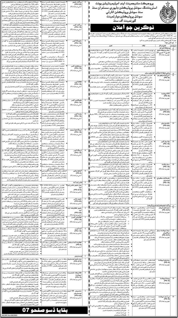 Govt Jobs At Sindh Social Protection Authority SSPA