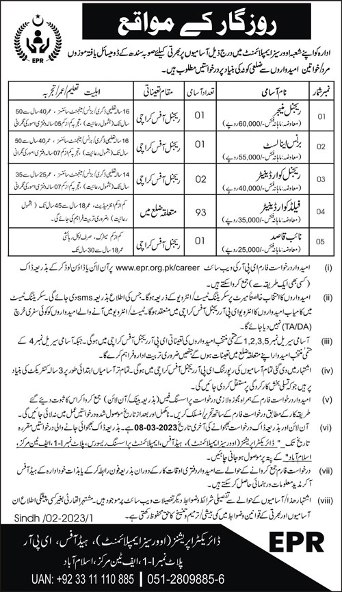 Employment Processing Resource EPR Latest Jobs In Islamabad