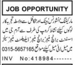 Management Staff Jobs At Adam jee Life Assurance In Peshawar