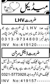 Medical jobs At Private Clinic In Peshawar Pakistan