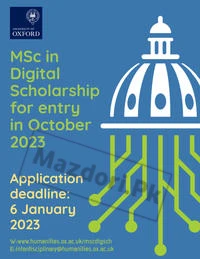 MSc in Digital Scholarship University of Oxford